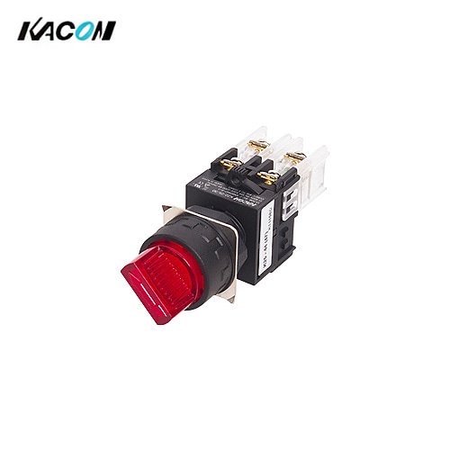 카콘 LED 조광형 원형 셀렉터 스위치 30파이 2단 황색 수동복귀 K30-47Y AC220V