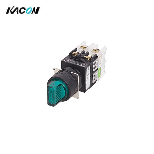 카콘 전구 조광형 원형 셀렉터 스위치 30파이 3단 녹색 오른쪽자동복귀 K30-54G-S3R AC220V