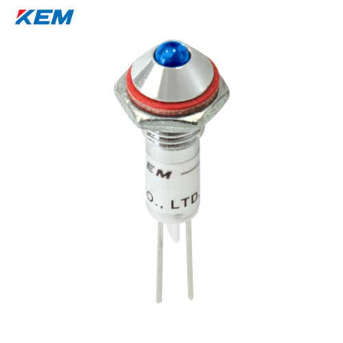 한국전재 KEM LED 인디케이터 6Φ 6파이 고휘도 DC48V 청색 KLHU-06D48B