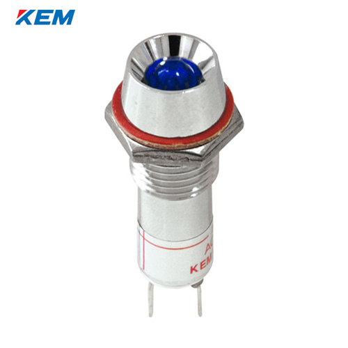 한국전재 KEM LED 인디케이터 10파이 고휘도 AC220V 청색 KLRAU-10A220B