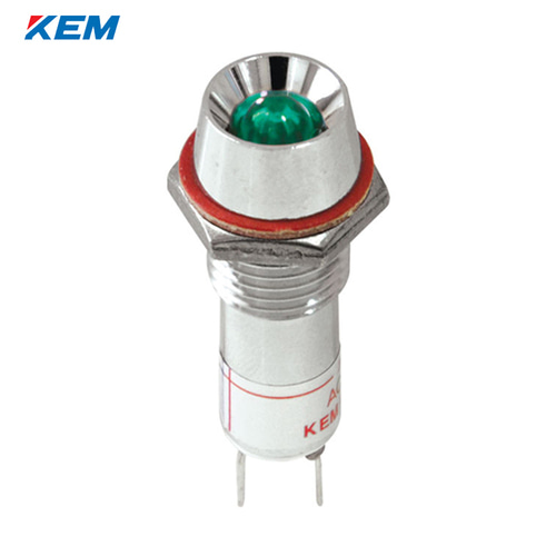 한국전재 KEM LED 인디케이터 10파이 고휘도 AC220V 녹색 KLRAU-10A220G