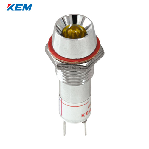 한국전재 KEM LED 인디케이터 10파이 고휘도 AC110V 황색 KLRAU-10A110Y