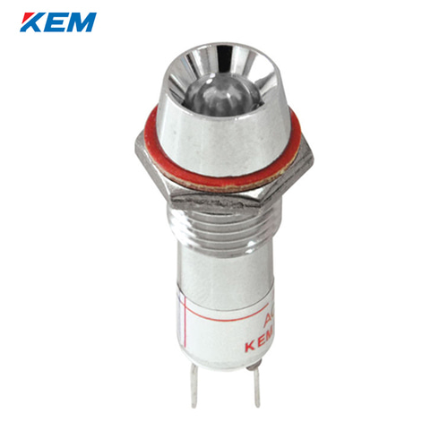 한국전재 KEM LED 인디케이터 10파이 고휘도 AC220V 백색 KLRAU-10A220W