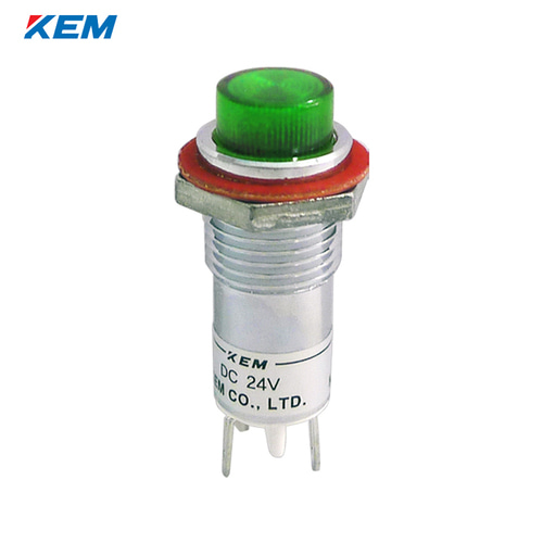 한국전재 KEM LED 인디케이터 12파이 고휘도 DC5V 녹색 KLGU-12D05G