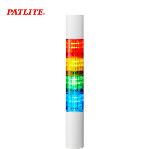 페트라이트 시그널 타워램프 부저 40파이 4단 화이트본체 LED 원형브래킷 LR4-402PJBW-RYGB DC24V