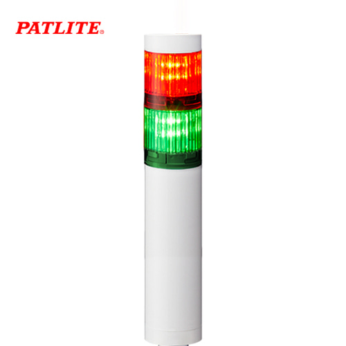 페트라이트 시그널 타워램프 40파이 2단 화이트본체 LED 직접취부형 LR4-2M2WJNW-RG AC100-240V