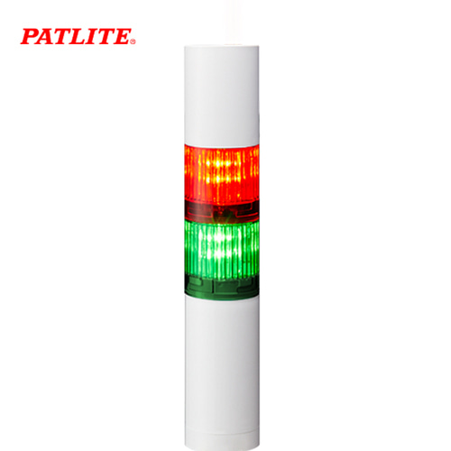 페트라이트 시그널 타워램프 부저 40파이 2단 화이트본체 LED 적색 녹색 직접취부형 LR4-2M2WJBW-RG AC100-240V