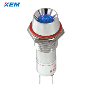 한국전재 KEM LED 인디케이터 10파이 고휘도 DC12V 청색 KLRAU-10D12B