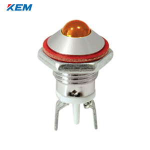 한국전재 KEM LED 인디케이터 8파이 일반휘도 DC3V 황색 KLH-08D03Y 100개단위
