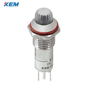 한국전재 KEM LED 인디케이터 10파이 고휘도 DC12V 백색 KLCRAU-10D12W