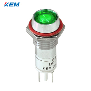 한국전재 KEM LED 인디케이터 10파이 고휘도 AC220V 녹색 KLDU-10A220-G
