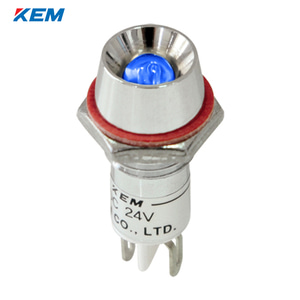 한국전재 KEM LED 인디케이터 10파이 고휘도 AC110V 청색 KLU-10A110B