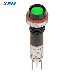 한국전재 KEM LED 인디케이터 8파이 고휘도 DC5V 녹색 KLDSU-08D05 G