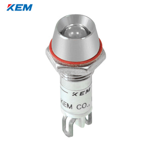 한국전재 KEM LED 인디케이터 8파이 일반휘도 AC110V 백색 적색점등 KL-08A110W 100개단위