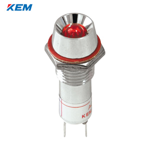 한국전재 KEM LED 인디케이터 10파이 고휘도 DC12V 적색 KLRAU-10D12R