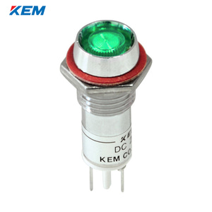 한국전재 KEM LED 인디케이터 10파이 고휘도 DC12V 녹색 KLDU-10D12G