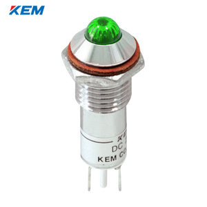 한국전재 KEM LED 인디케이터 10파이 고휘도 DC12V 녹색 KLHRAU-10D12G