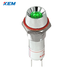 한국전재 KEM LED 인디케이터 10파이 고휘도 DC3V 녹색 KLRAU-10D03G