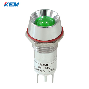한국전재 KEM LED 인디케이터 12파이 일반휘도 DC24V 녹색 KL-12D24G