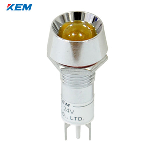 한국전재 KEM LED 인디케이터 10파이 일반휘도 DC12V 황색 KLB-10D12Y