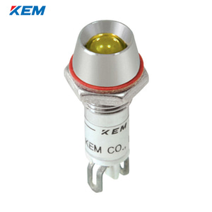 한국전재 KEM LED 인디케이터 8파이 일반휘도 AC220V 황색 KL-08A220Y 100개단위