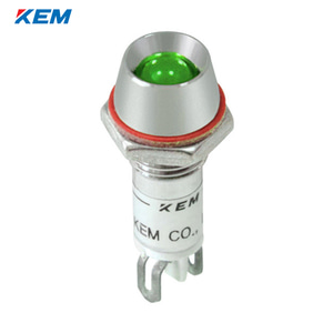 한국전재 KEM LED 인디케이터 8파이 일반휘도 AC220V 녹색 KL-08A220G 100개단위