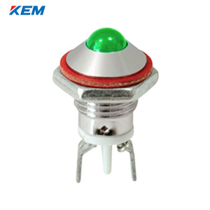 한국전재 KEM LED 인디케이터 8파이 일반휘도 DC3V 녹색 KLH-08D03G 100개단위