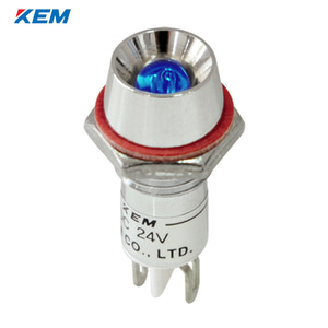 한국전재 KEM LED 인디케이터 10파이 고휘도 DC24V 청색 KLU-10D24B