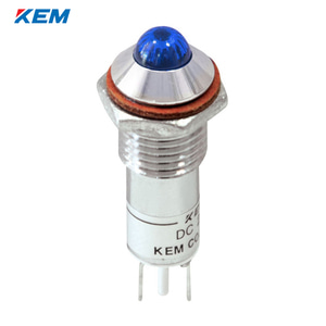 한국전재 KEM LED 인디케이터 10파이 고휘도 DC12V 청색 KLHRAU-10D12B