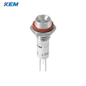 한국전재 KEM LED 인디케이터 6Φ 6파이 DC5V 백색 적색점등 KL-06D05W 100개