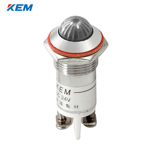한국전재 KEM LED 인디케이터 16파이 볼트형 고휘도 AC220V 백색 KLHRANU-16A220WT