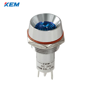 한국전재 KEM LED 인디케이터 16파이 고휘도 DC12V 청색 KLRAU-16D12B