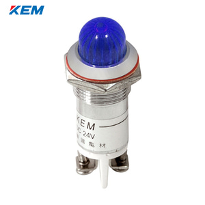 한국전재 KEM LED 인디케이터 16파이 볼트형 고휘도 AC110V 청색 KLHRAU-16A110BT