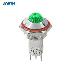 한국전재 KEM LED 인디케이터 16파이 고휘도 AC220V 녹색 KLHRAU-16A220G