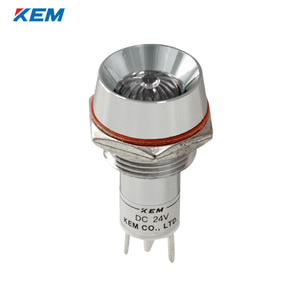 한국전재 KEM LED 인디케이터 16파이 고휘도 DC48V 백색 KLRAU-16D48W