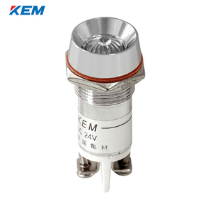 한국전재 KEM LED 인디케이터 16파이 볼트형 고휘도 AC220V 백색 KLRAU-16A220WT