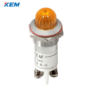 한국전재 KEM LED 인디케이터 16파이 볼트형 고휘도 AC220V 황색 KLHRAU-16A220YT
