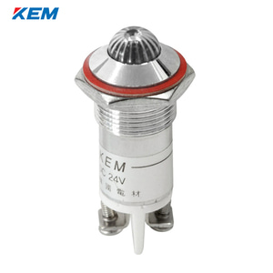한국전재 KEM LED 인디케이터 16파이 볼트형 고휘도 AC220V 백색 KLHRAU-16A220WT
