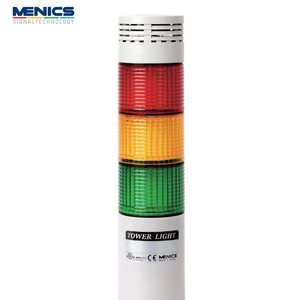 메닉스 56파이 LED 타워등 점등 점멸 부저 3단 AC 90-240V PTE-SCX-3FF-RYG