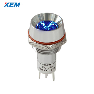 한국전재 KEM LED 인디케이터 16파이 고휘도 DC48V 청색 KLU-16D48B