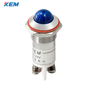 한국전재 KEM LED 인디케이터 16파이 볼트형 고휘도 AC110V 청색 KLHRANU-16A110BT