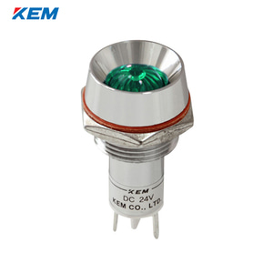 한국전재 KEM LED 인디케이터 16파이 고휘도 DC12V 녹색 KLRAU-16D12G