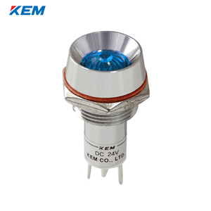 한국전재 KEM LED 인디케이터 16파이 고휘도 AC110V 청색 KLRAU-16A110B