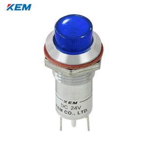한국전재 KEM LED 인디케이터 12파이 고휘도 DC12V 청색 KLCU-12D12B