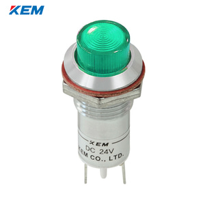 한국전재 KEM LED 인디케이터 12파이 고휘도 DC12V 녹색 KLCU-12D12G