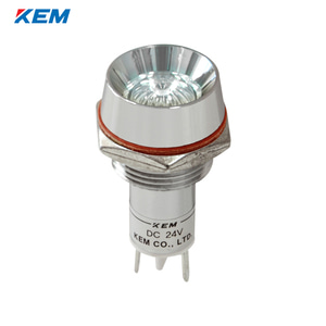 한국전재 KEM LED 인디케이터 16파이 고휘도 AC110V 백색 KLU-16A110W