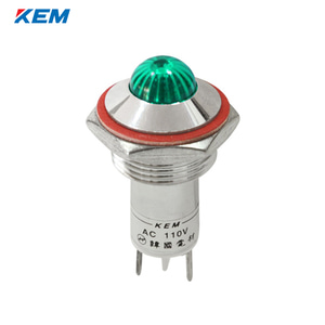 한국전재 KEM LED 인디케이터 16파이 고휘도 DC12V 녹색 KLHRAU-16D12G