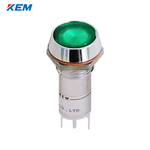 한국전재 KEM LED 인디케이터 12파이 고휘도 DC12V 녹색 KLEU-12D12G