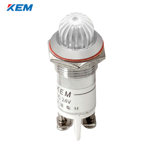 한국전재 KEM LED 인디케이터 16파이 볼트형 고휘도 AC110V 백색 KLCRAU-16A110WT