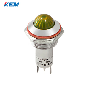 한국전재 KEM LED 인디케이터 16파이 고휘도 AC220V 황색 KLHRANU-16A220Y